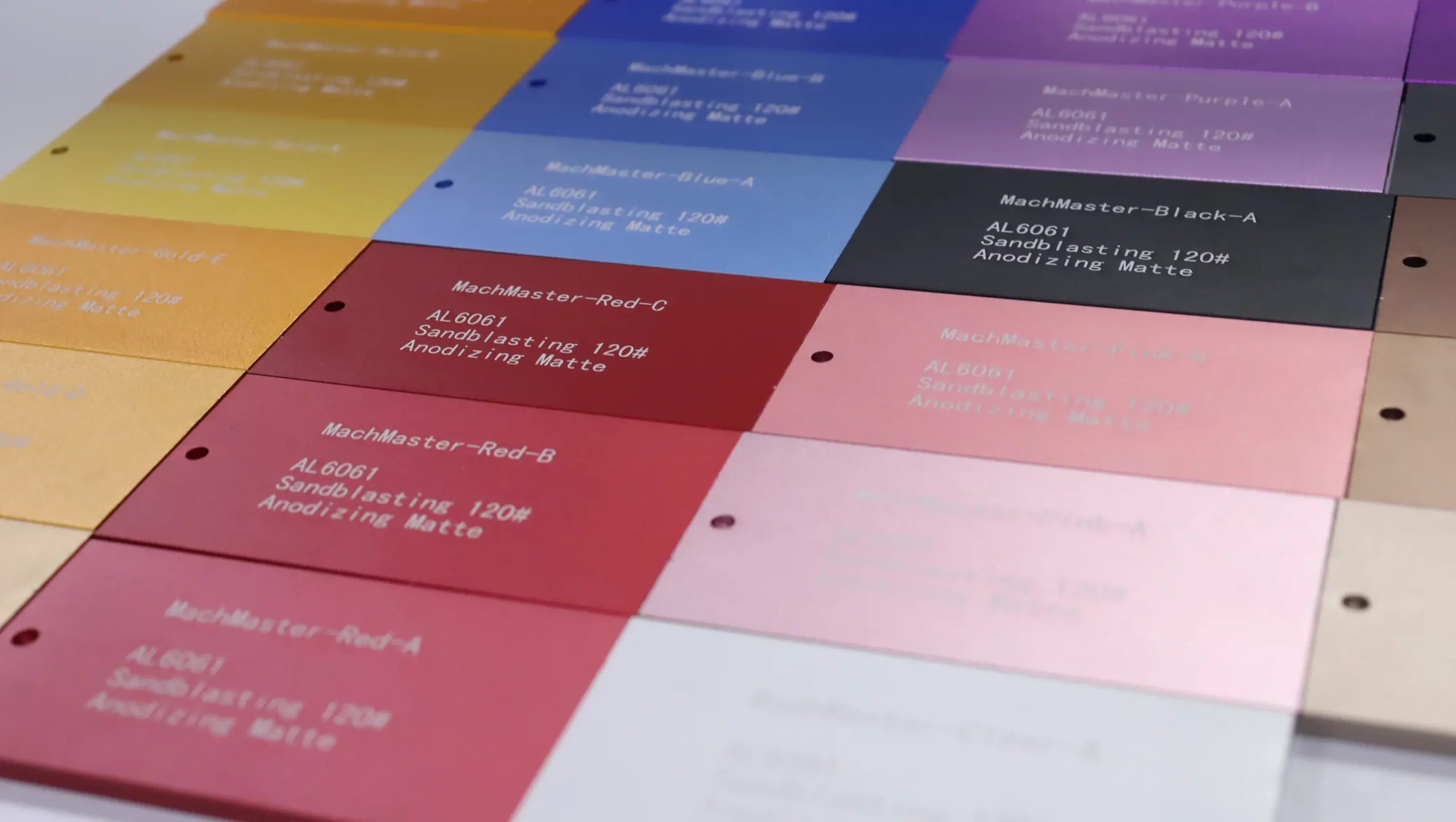 Anodizing color chart