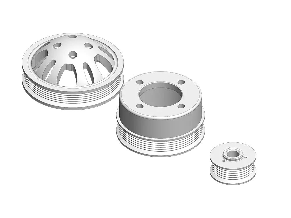 custom cnc machining aluminum pulleys 2