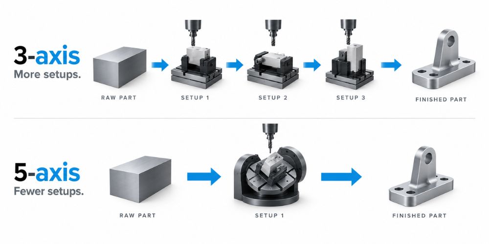 3-Axis vs 5-Axis CNC Milling: Differences, Costs & Use Cases 6 3-Axis vs 5-Axis CNC Milling: Differences, Costs & Use Cases 6