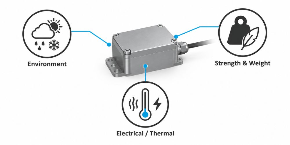 CNC Machined Sensor Housings: Materials, Sealing, Tolerances, Finishes & Supplier Guide 2 CNC Machined Sensor Housings: Materials, Sealing, Tolerances, Finishes & Supplier Guide 2